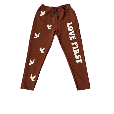 Love First Brown Sweatpants